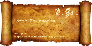 Morth Zsuzsanna névjegykártya