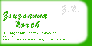 zsuzsanna morth business card